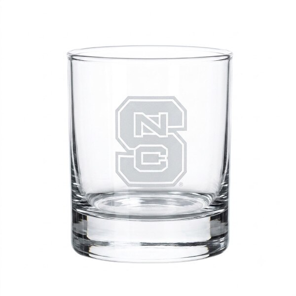 14oz Rocks Glass Etched Block S